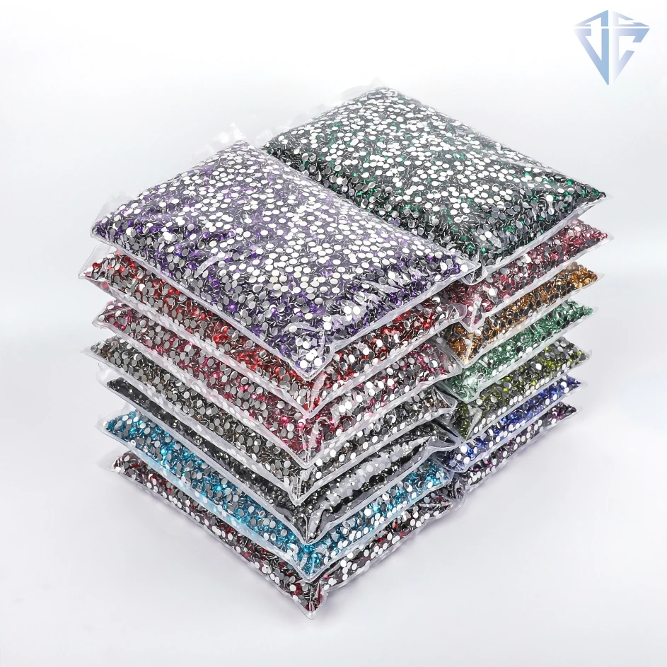 Wholesale Flatback стразы AB Silver Bottom Resin Non Hotfix Rhinestones in Bulk Package Plastic Nail Art Strass G36