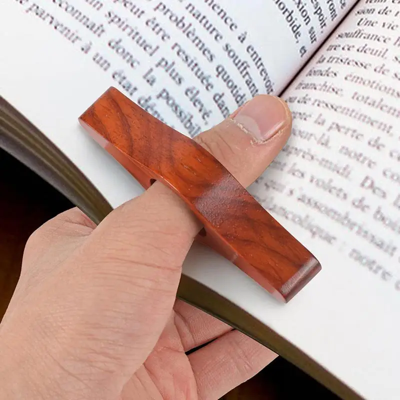 الإبهام كتاب صفحة حامل خشبي الإبهام المرجعية الإبهام حلقة حامل الصفحة الإبهام حامل كتب لمحبي القراءة أدوات المساعدة في القراءة