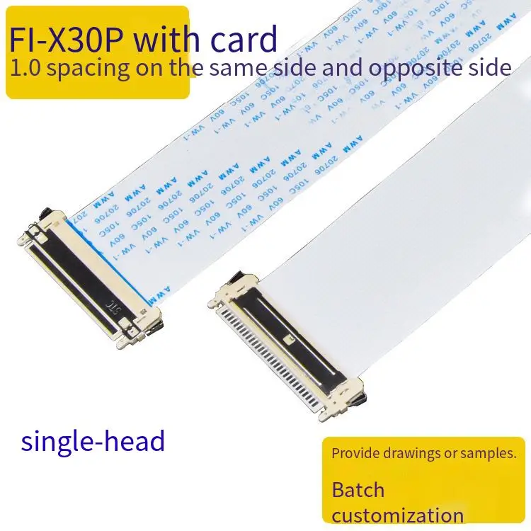 

Dual 8FI-X30P Ultra-thin 30P Pin 1.0mm Pitch LCD Flat Cable FFC Flexible Flat Cable Same direction/reverse LVDS