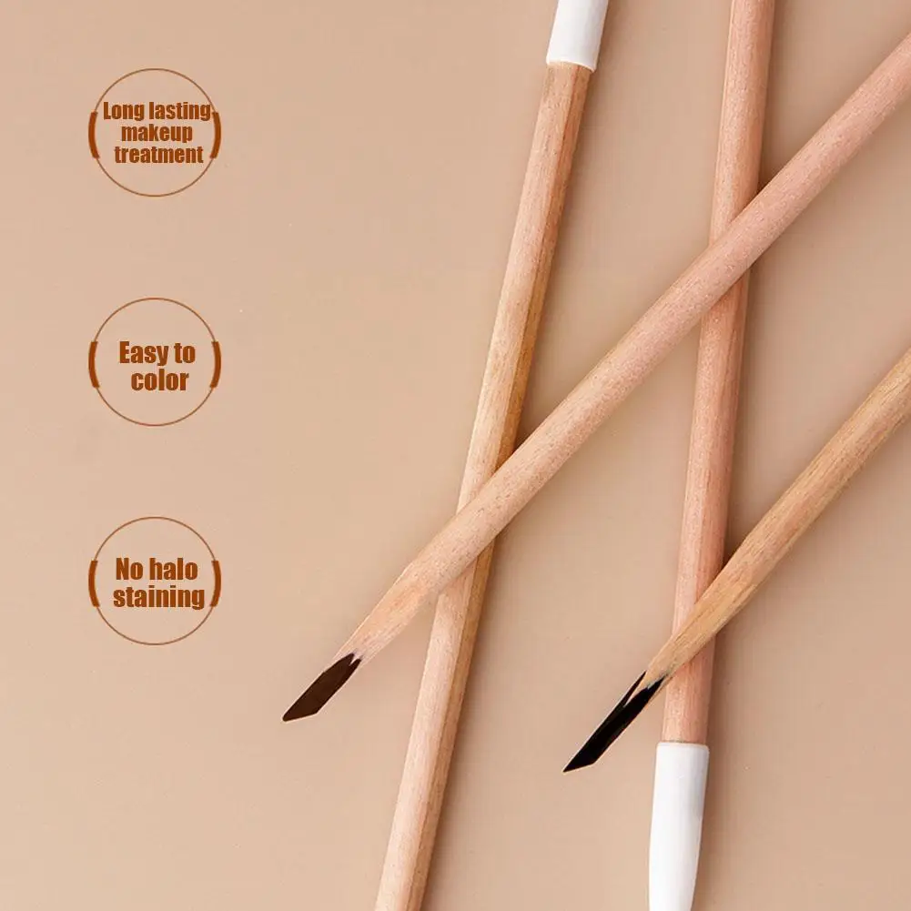 Knife-cut Square Core Eyebrow Pencil For Beginners Wooden Eyebrow Pencil Non-smudging Eyebrow Pencil Enhancers Cosmetics B6S3