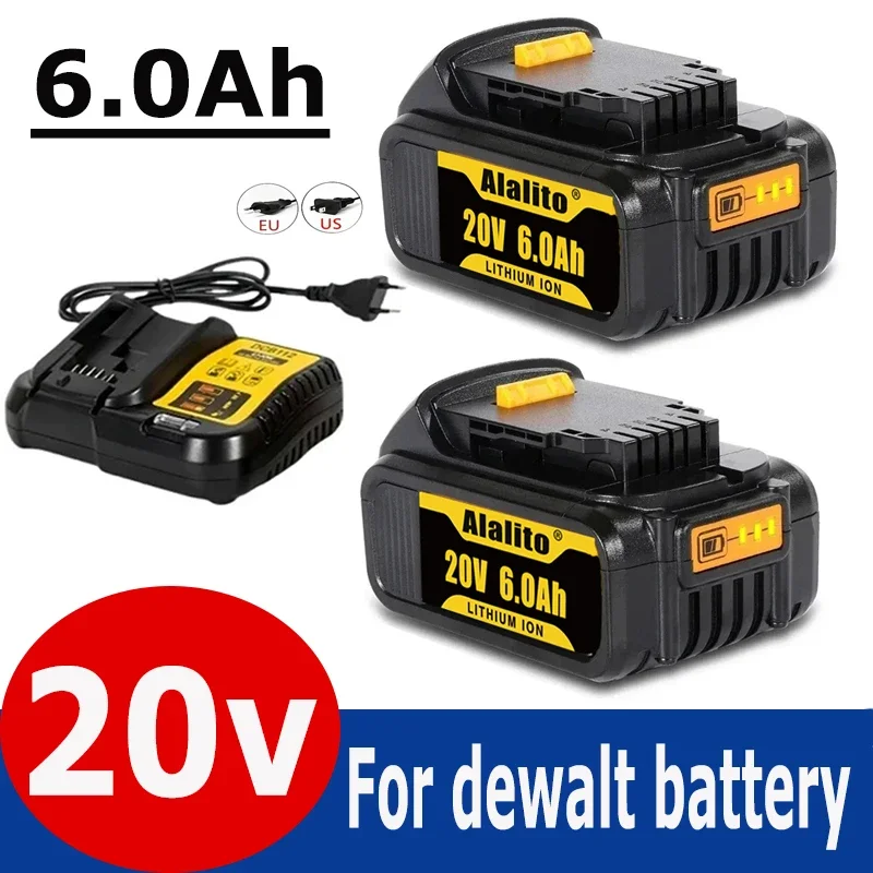 For Dewalt 20V Battery 6AH DCF850 DCB200 DCB184 Lithium Battery Compatible With All DEWALT Series Of 18V/20V Power Tool