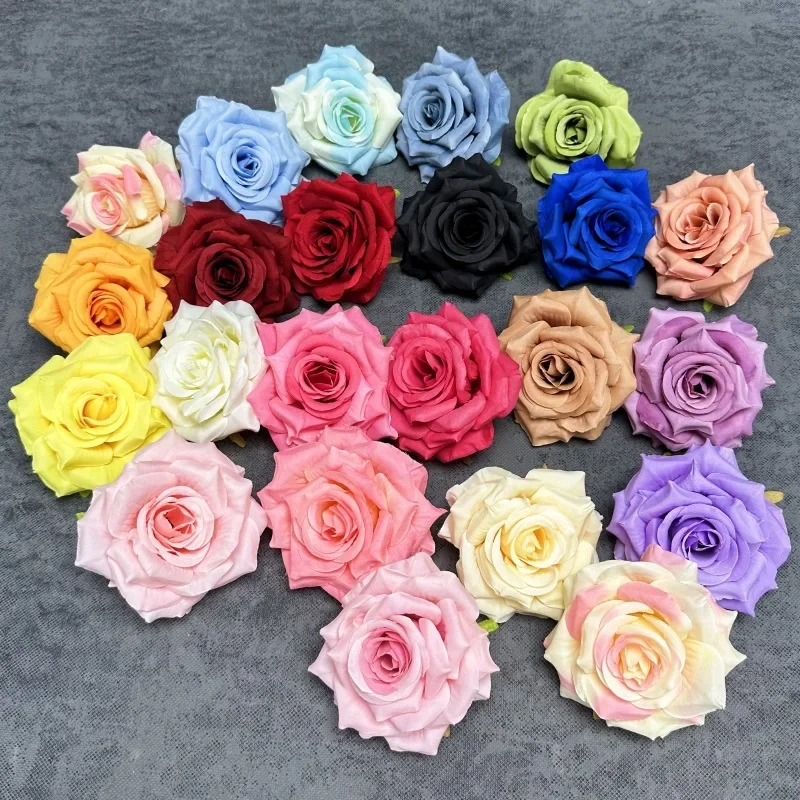 

10pcs 10cm Artificial Azalea Flower Head For Scrapbook Christmas Home Decor Wedding Garden Rose Arch Silk Flower Head