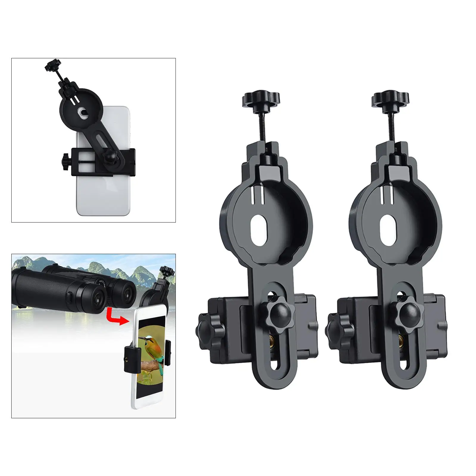 Telescope Phone Adapter Mount Clip Bracket universal Photography Holder for Spotting Scope Microscope