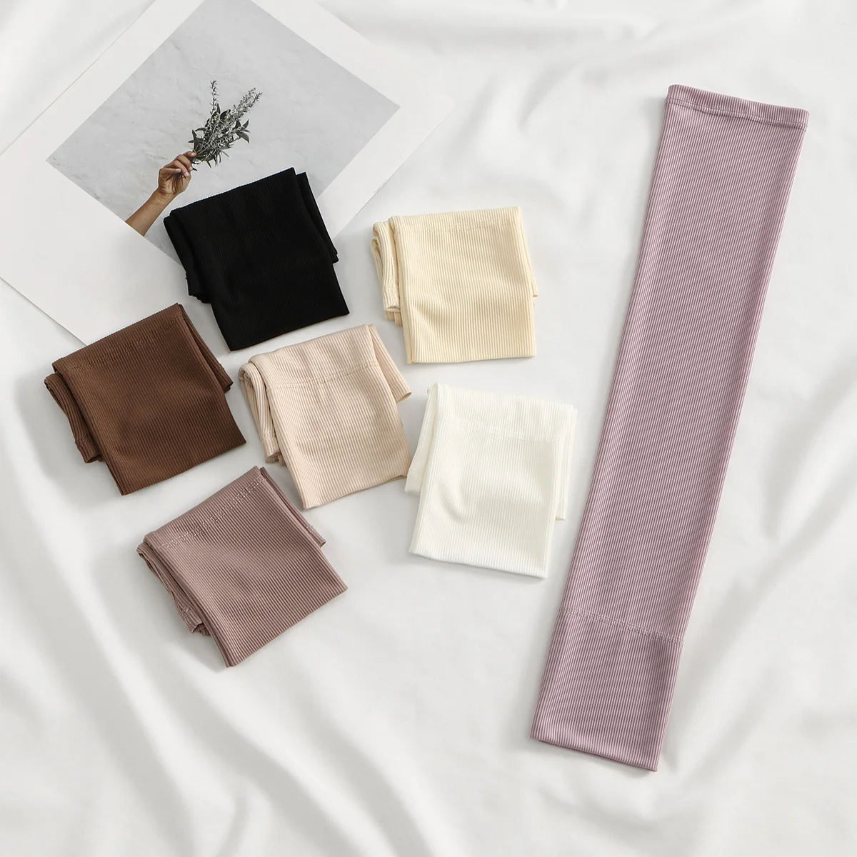 Ladies' Sunscreen Arm Sleeves Muslim Wide Edge Sleeve for Women Modal Fabric Sleeves Ramadan Summer Outdoor Arm Sleeves 44*10cm