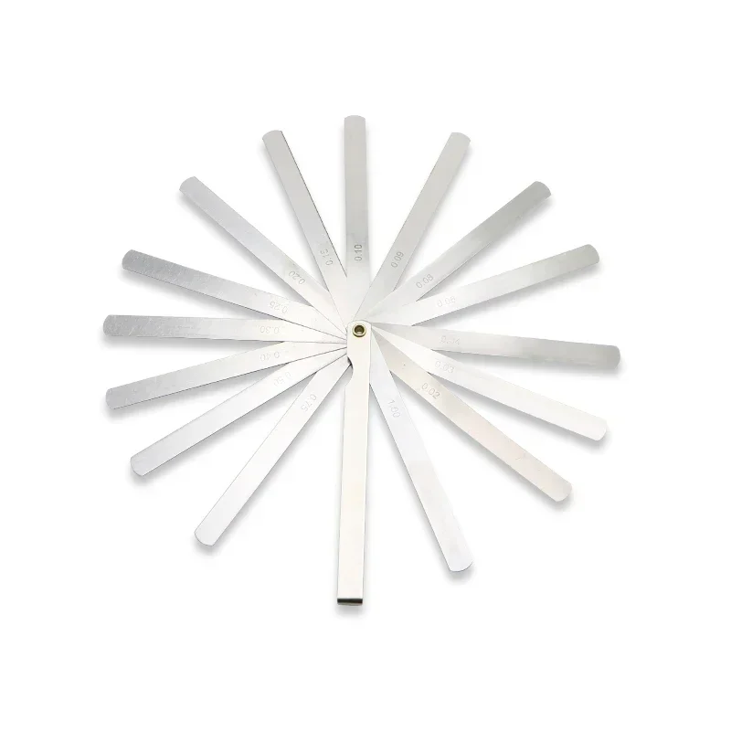 New 150 mm Length 17 Blades Feeler Gauge Metric Feeler Gauge 0.02-1.00 mm Measurement Tools