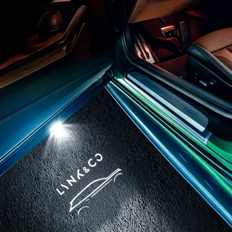 Plug & Play HD LED Ghost Shadow Welcome Light 2Pcs Car Door Logo Projector Courtesy Lamp OEM Fit Lynk & Co 01 02 03 05 09