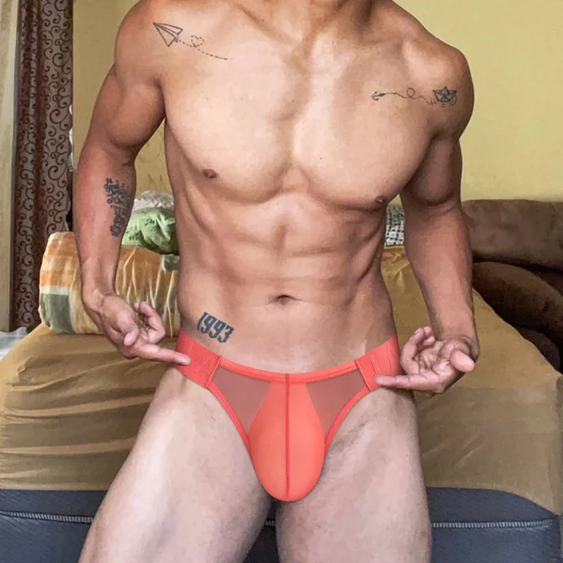 الرجال الملابس الداخلية ملخصات الصيف رقيقة جدا شفافة السروال الذكور الجليد زلة سراويل سراويل بوكسر مريحة الرجال سيسي سراويل