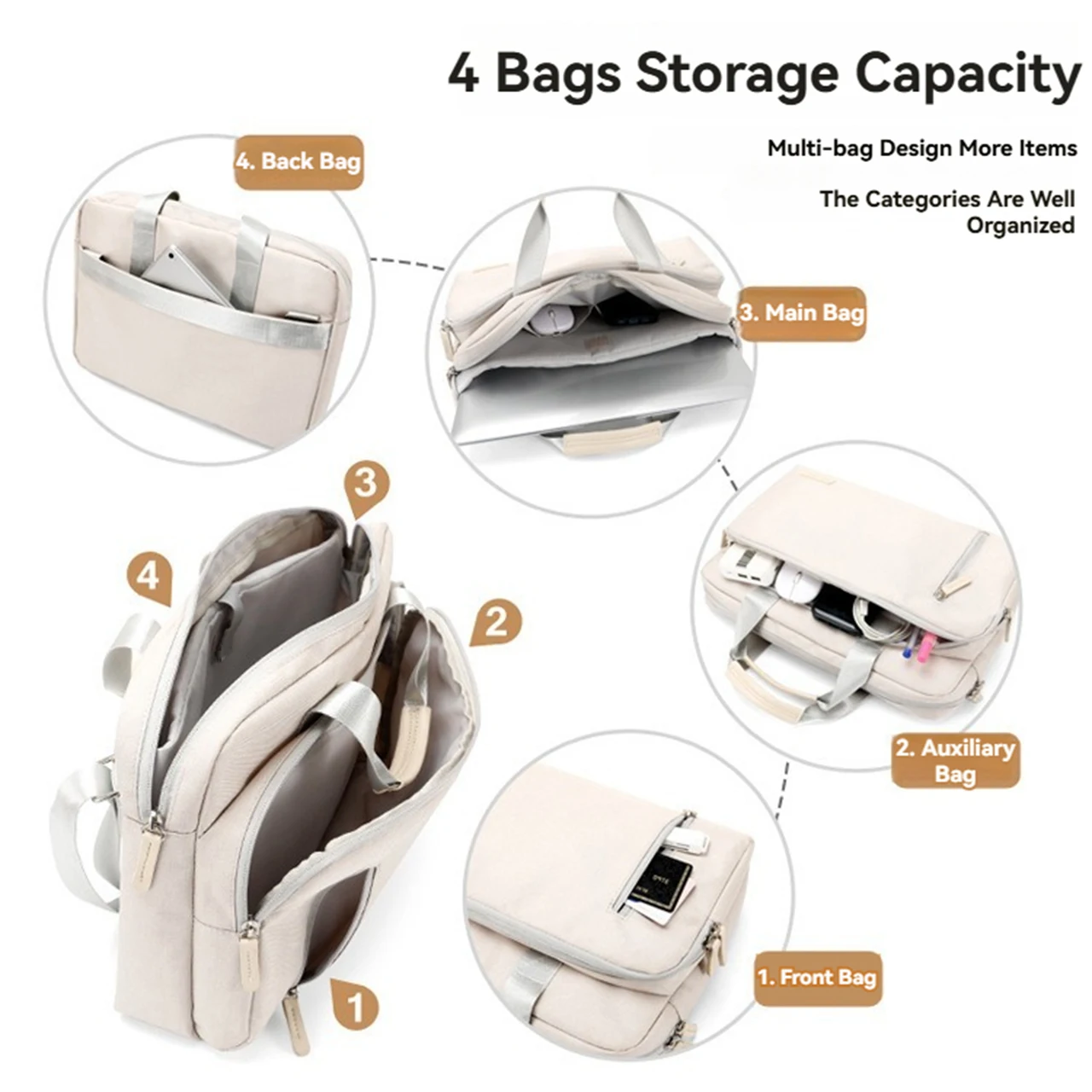 Laptop Sleeve Bag For Macbook Air Pro 16 Case Xiaomi Lenovo Dell HP 13.3 14 15.6 Inch Notebook Case Shoulder HandBag Briefcases