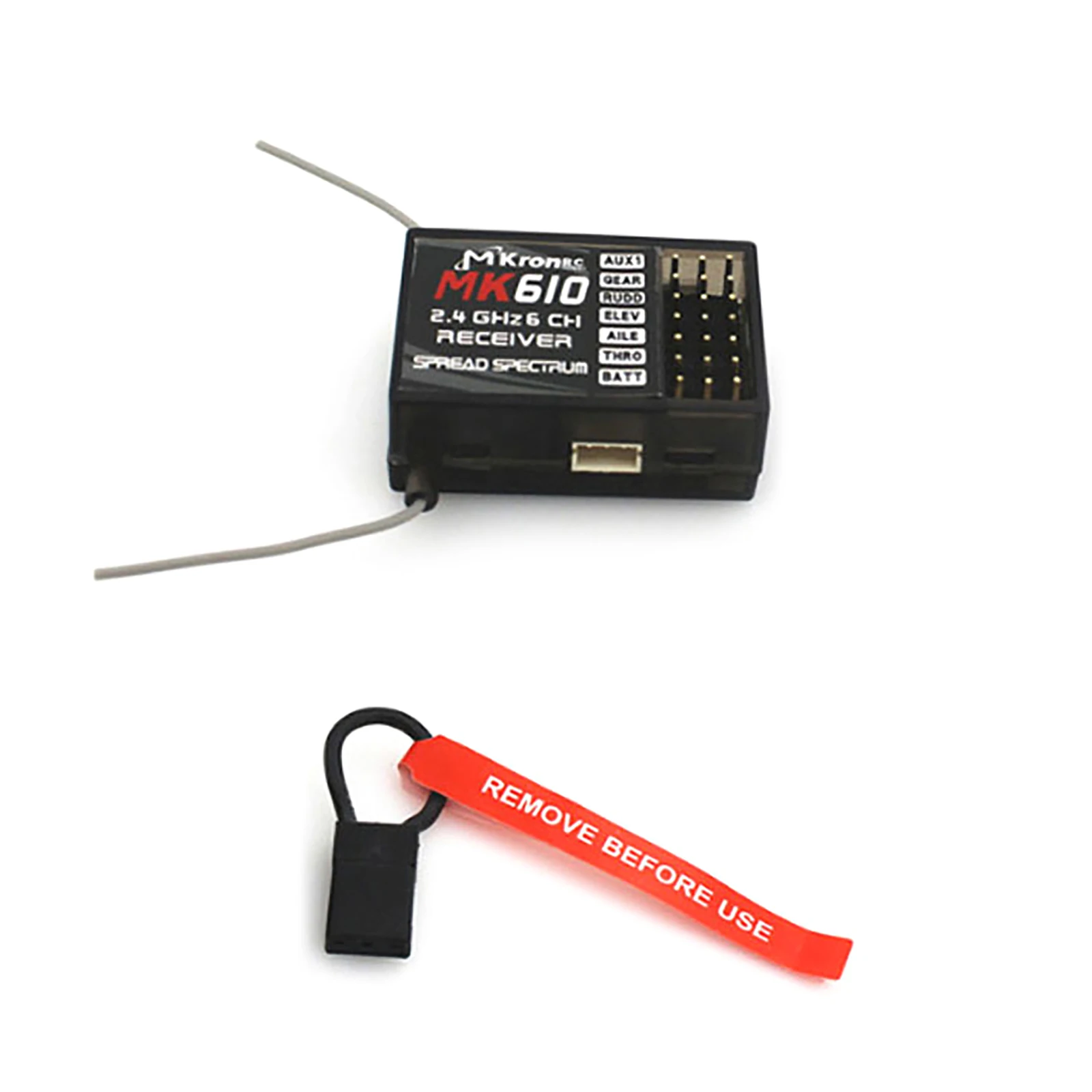 

2.4Ghz 6CH MK610 DSM2 Spread Receiver For AR6100 for JR for Spektrum Dx5e Dx6i Dx7 Transmitter RC Aircraft Radio