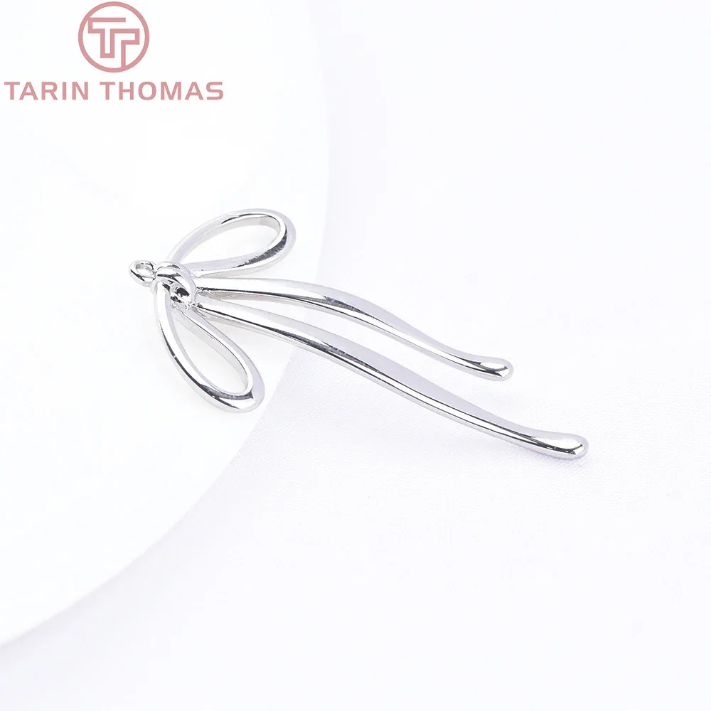 (9596) 6 قطعة 20.5x32.5 مللي متر 24K الذهب اللون النحاس Bowknot Charms المعلقات عالية الجودة DIY بها بنفسك صنع المجوهرات النتائج بالجملة