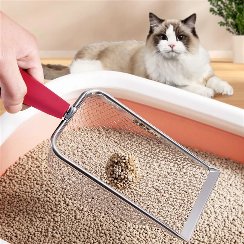 

2025+Совок для кошачьего туалета, Угловая лопата для чистки мусора, Лопата для мусора из нержавеющей стали, Легко очищаемая для песочных отходов, B