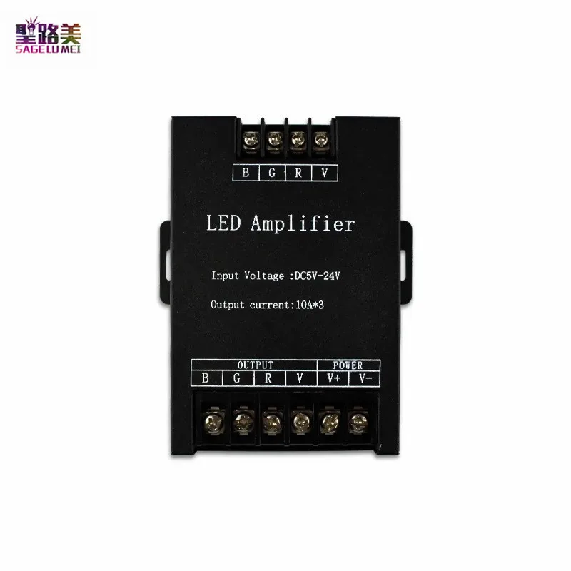 DC5V12V/24V Single Color/RGB/RGBW/RGBWW RGB+CCT LED Amplifier Controller 12A/24A/30A/50A 1CH/3CH/4CH/5CH Strip Power Repeater