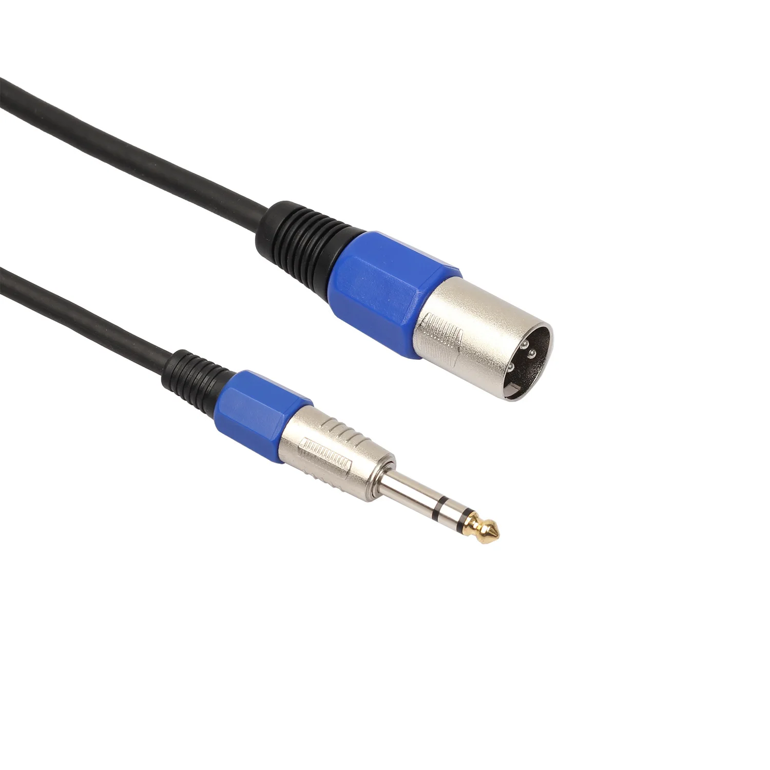 Schwarzes 0,3 m vergoldetes Stereo-Audio-Adapterkabel mit 6,35 m Canon-Stecker, Mixer, Mikrofon