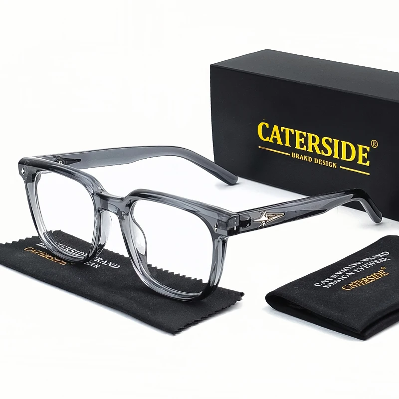 CATERSIDE Anti-Blaulicht-Brille für Herren, Markendesign, TR90, quadratische Rahmen, Brillen für Damen, Business, minimalistische Mode, transparente Gläser – Detail 9