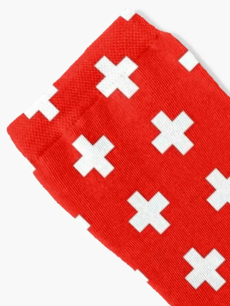 Swiss Flag Design Socks Run winter Boy Socks Women's