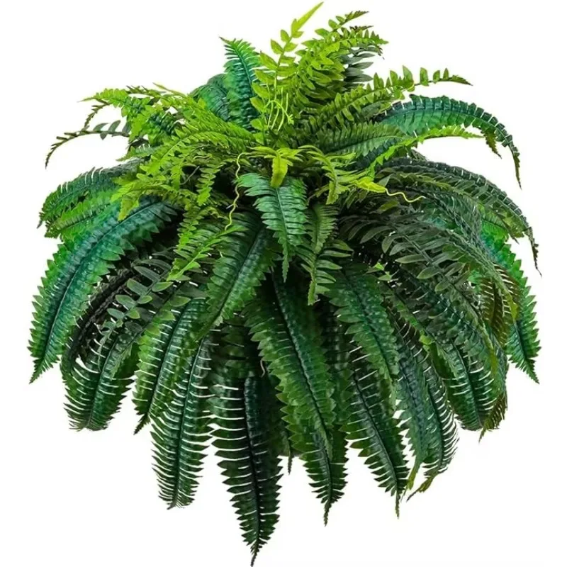 

88 Leaf Large Artificial Boston Fern 48 Inch Plastic Faux Fern Plants for Home Office Garden Indoor or Outdoor Decor