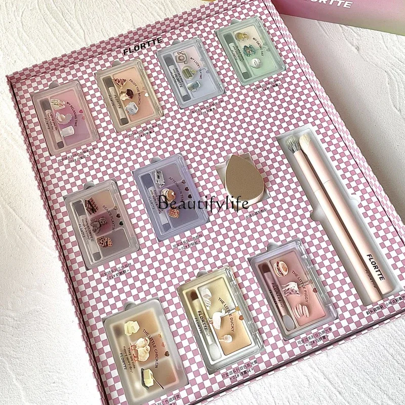 

Three-Color Concealer Highlight Crouching Silkworm Eyebrow Powder 9-Plate Gift Box