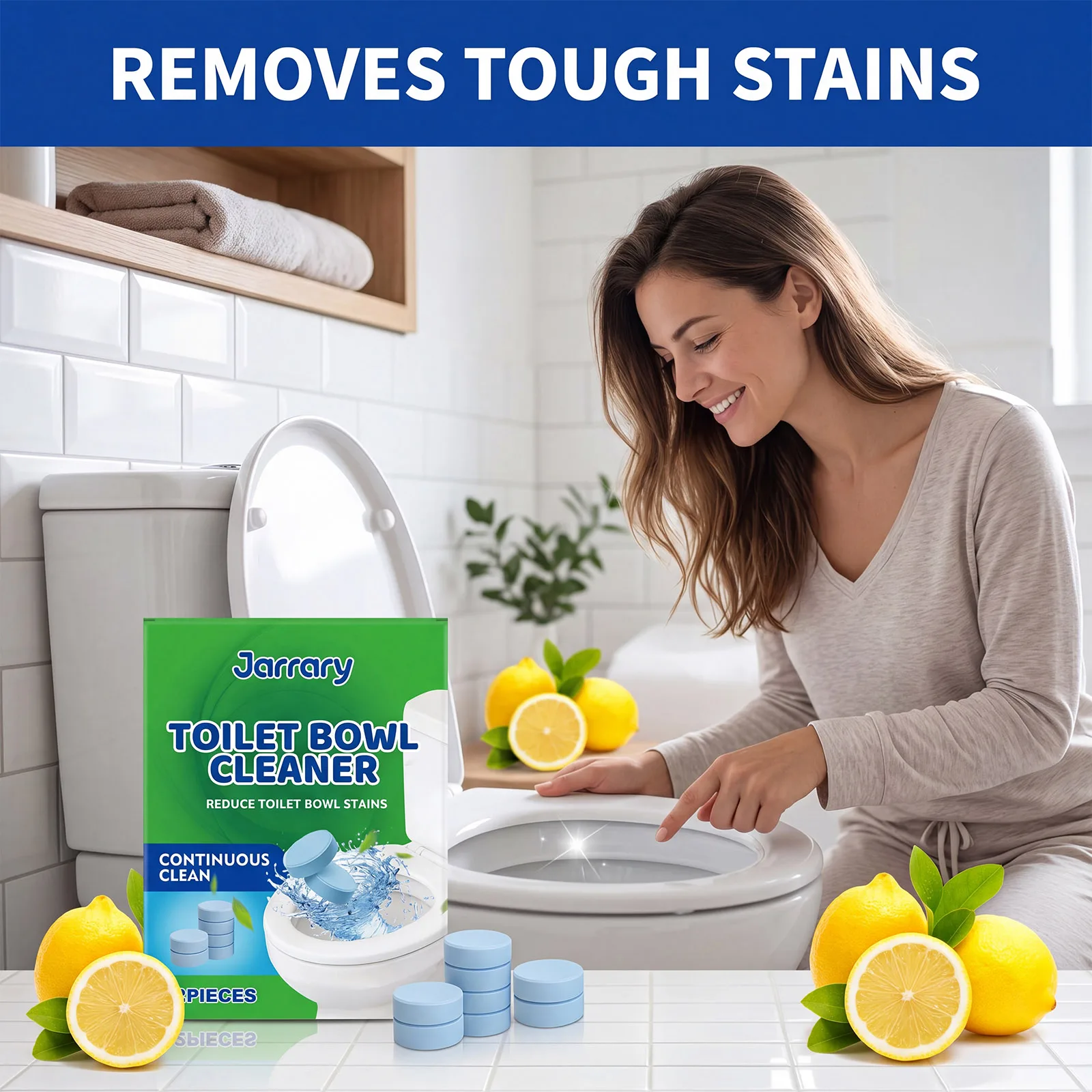 12pcs Toilet Cleaning Effervescent Tablets Home Toilet Bowl Removes Dirt Odor Brightening Home Daily Care Cleaning Tablets view 3