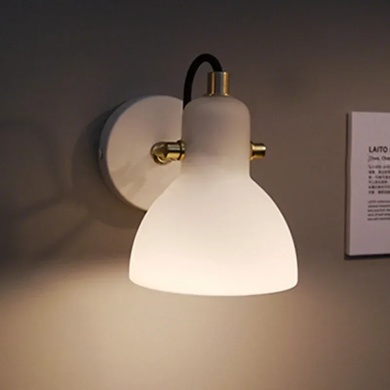 

DurableModern Simple Nordic Bedroom Bedside Reading Wall Lamp Creative Hotel Project Rotatable Led Aisle Wall Lamp