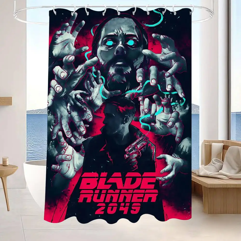 

Белая занавеска для душа Movie Classic B-blade R-runner 2049, декоративная занавеска для душа в ванной комнате, водонепроницаемая занавеска для душа