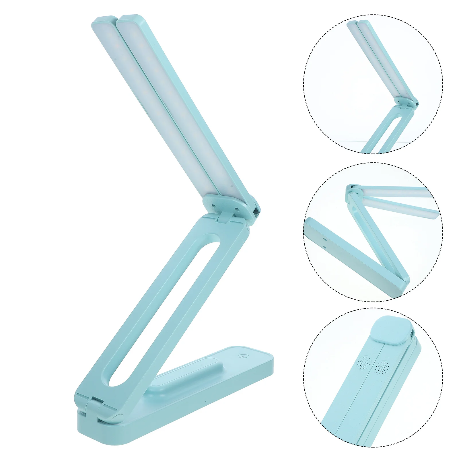 

Foldable Desk Lamp Led Reading Light Rechargeable Usb Table Light Adjustable Brightness Cordless Dual Head Nightlight For