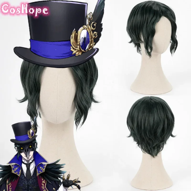 Dire Crowley Cosplay Wig Dark Green Wig Cosplay Anime Cosplay Wigs Heat Resistant Synthetic Wigs