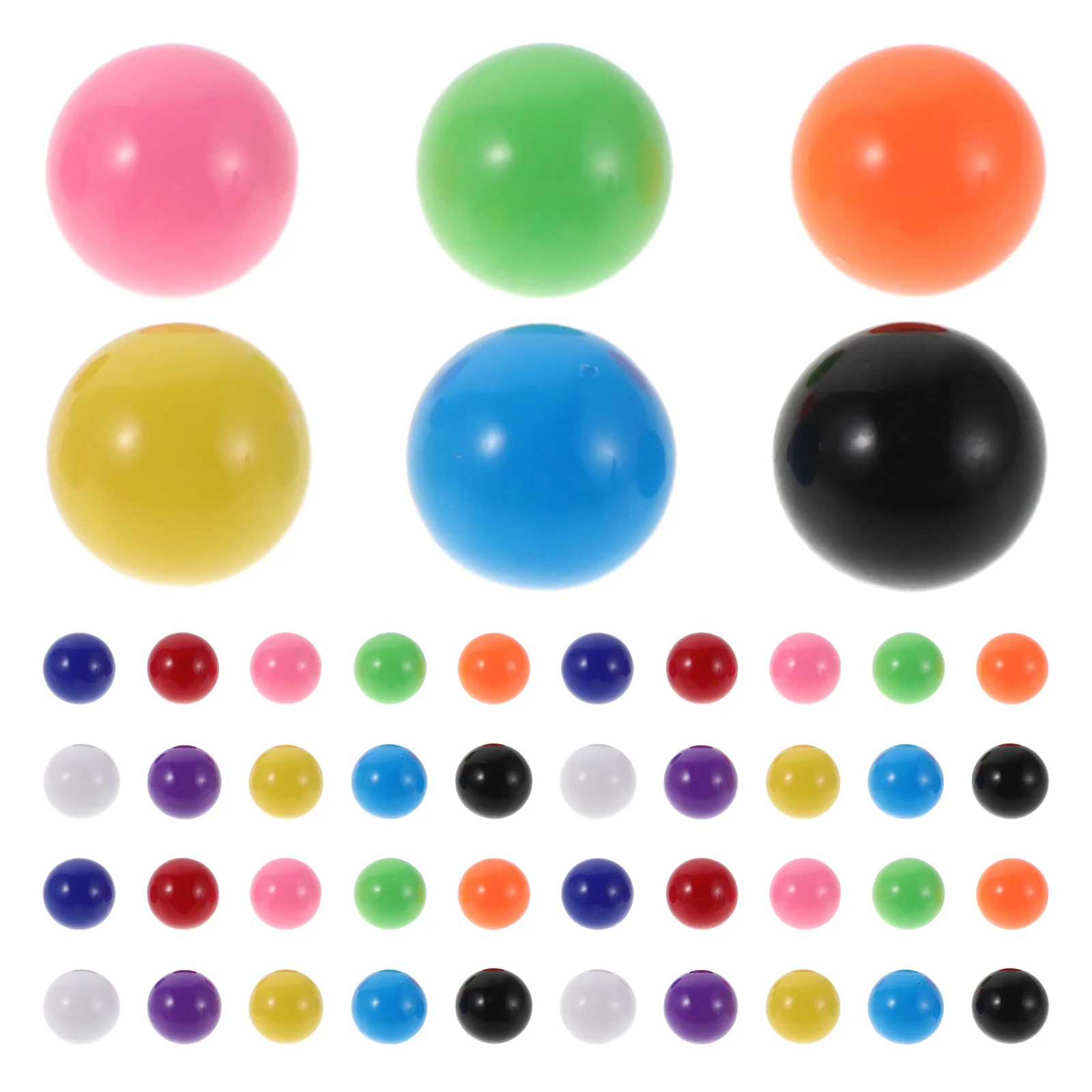 Boules rondes lisses en plastique de 14Mm, 200 pièces, pour dames chinoises, remplacement de jeu, tri des couleurs, activités d'apprentissage pour enfants