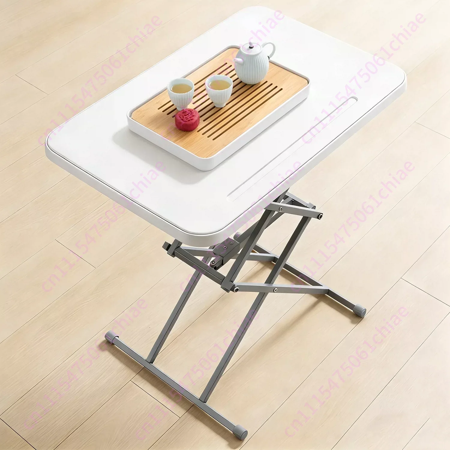 Household Tea Folding Table Balcony Casual Dining Small Table Living Room Free Installation Lifting Mini Side Table
