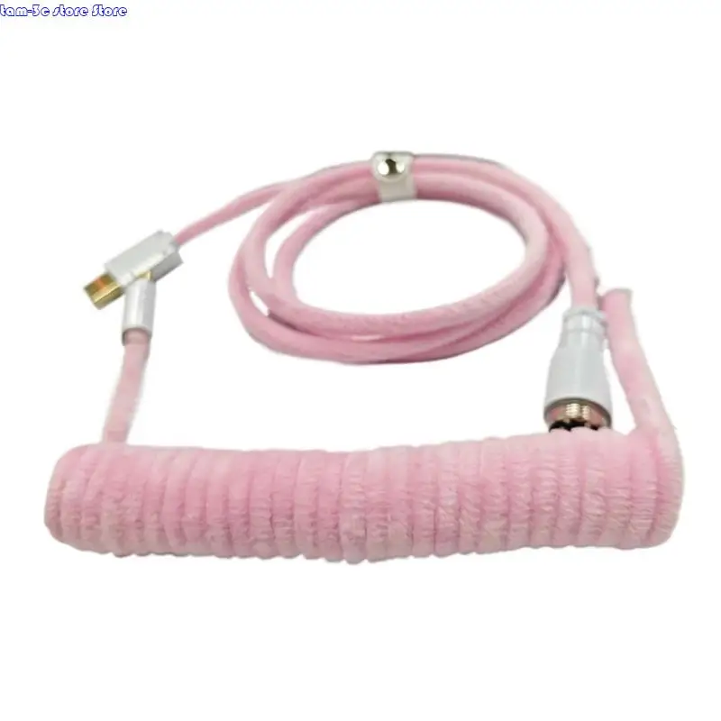 

D0UA Plushie Sleeve Coiled Cable for Mechanical Keyboards, USB C Fast Speed Data Sync