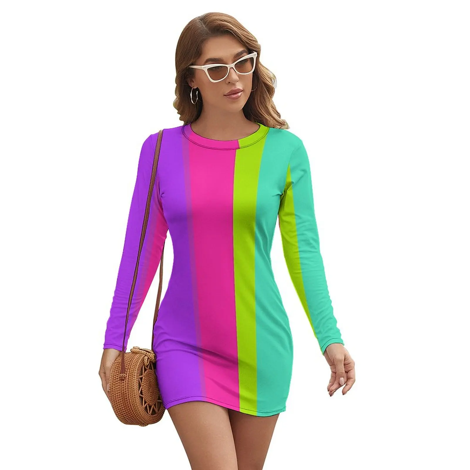 

Trip Through the 80's Long-sleeved Dress sexy dress for women Woman dresses