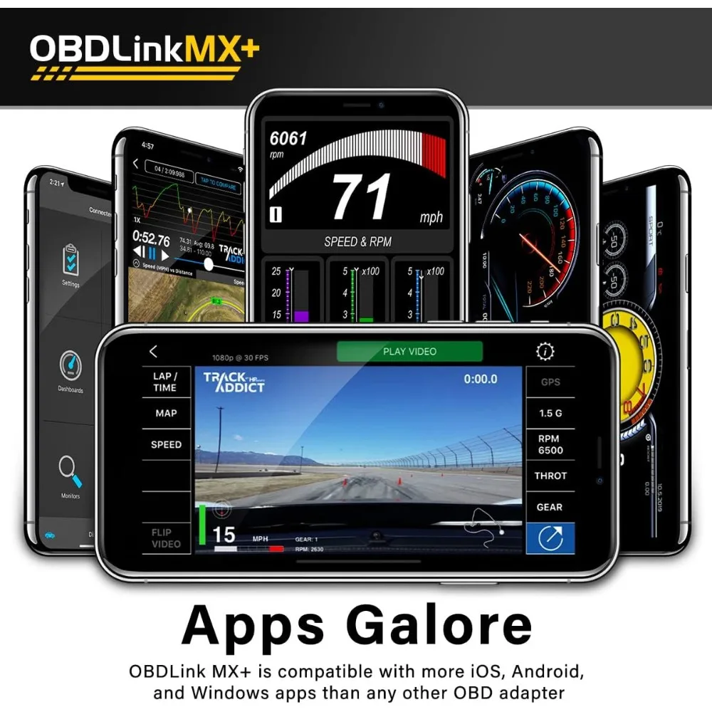 Scanner Bluetooth MX+ OBD2 per iPhone, Android e Windows