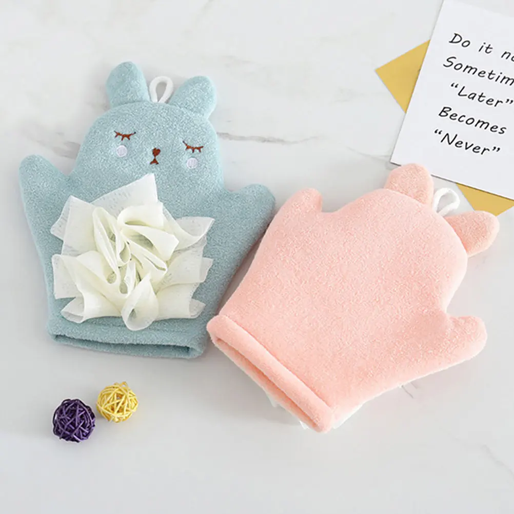 

3Pcs Kids Bath Mitt Cartoon Bath Glove Body Scrub Gloves Baby Wash Gloves Gentle Exfoliating Infant Bathing Glove