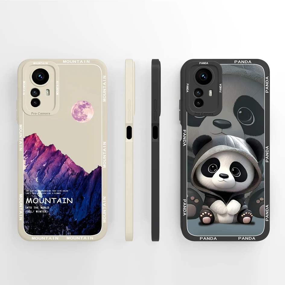 For Xiaomi Redmi Note 12S 4G Case Cover Cute Fashion Shockproof Cartoon Pattern Liquid Silicone For Redmi Note 12 S Funda Coques