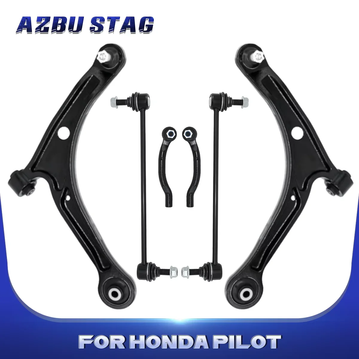 

AzbuStag, 6 шт., передний нижний рычаг управления, стабилизатор рулевой тяги, подвеска для HONDA PILOT ACURA MDX 2001 2002 2003 2004 2005