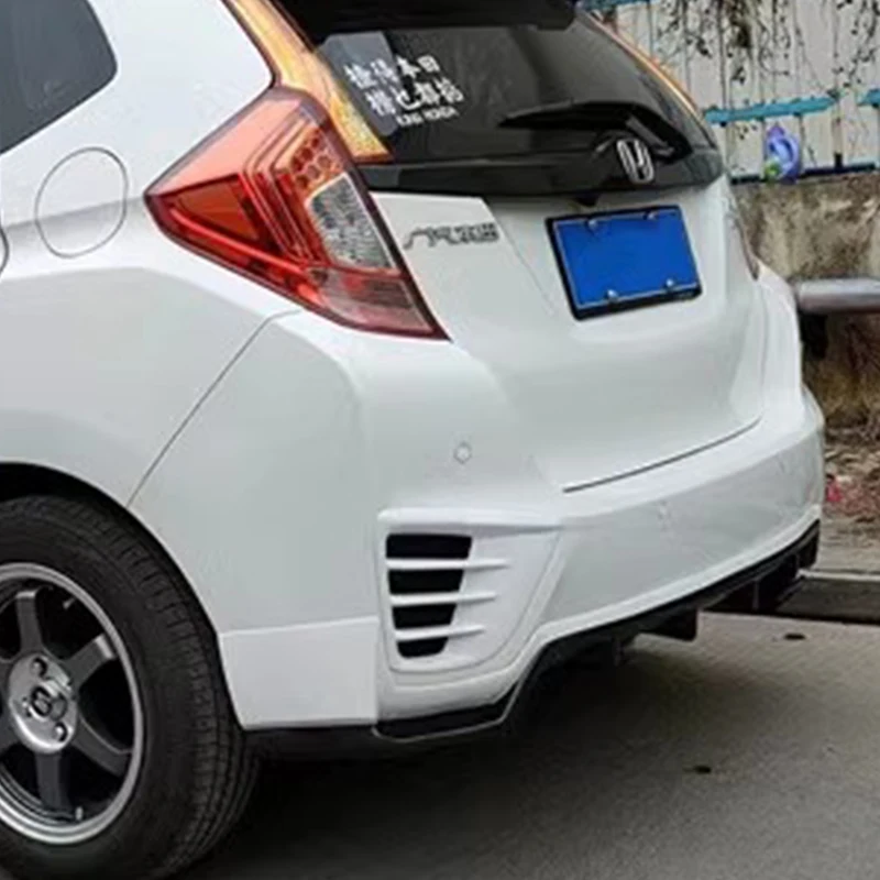 

For Honda Jazz Fit 2014--2017 Year Rear Fog Lamp Frame Bumper Lips Body Kit Accessories 2pcs