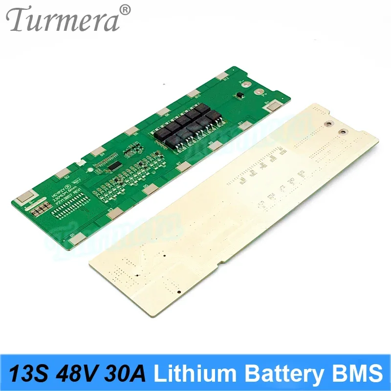 Turmera 13S 48V 30A BMS Lithium Battery Protection Board Spot Welding Directly Use in 48V 52V Electric Bike or E-scooter Battery