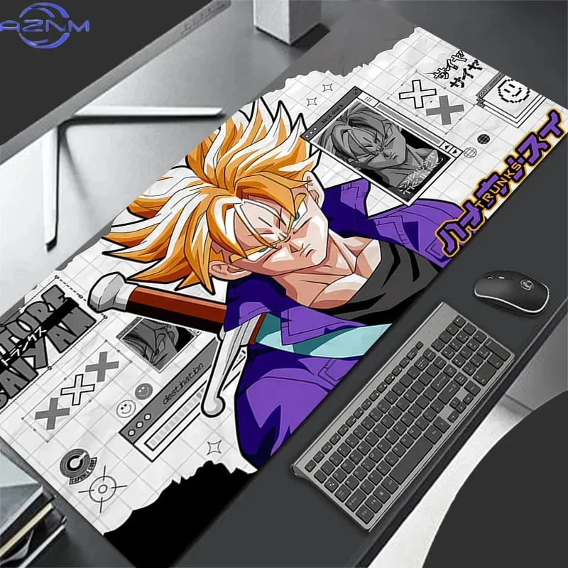 Blue Lightning Aura Anime Fighter Dark Fantasy Art Mouse Pad, Rubber Non-Slip Base, Smooth Fabric Gaming Desk Mat for Desktop Ga