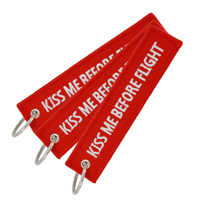 1pcs Kiss Me Before Flight Keychains Bag Keyring Pendant Making DIY Jewelry Girl Women Gifts Keyring Accessions