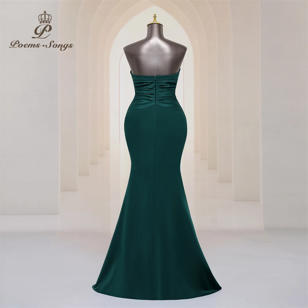 New strapless elegant evening dresses for women robe de soiree de mariage party dress Bridesmaid dresses woman luxury dress