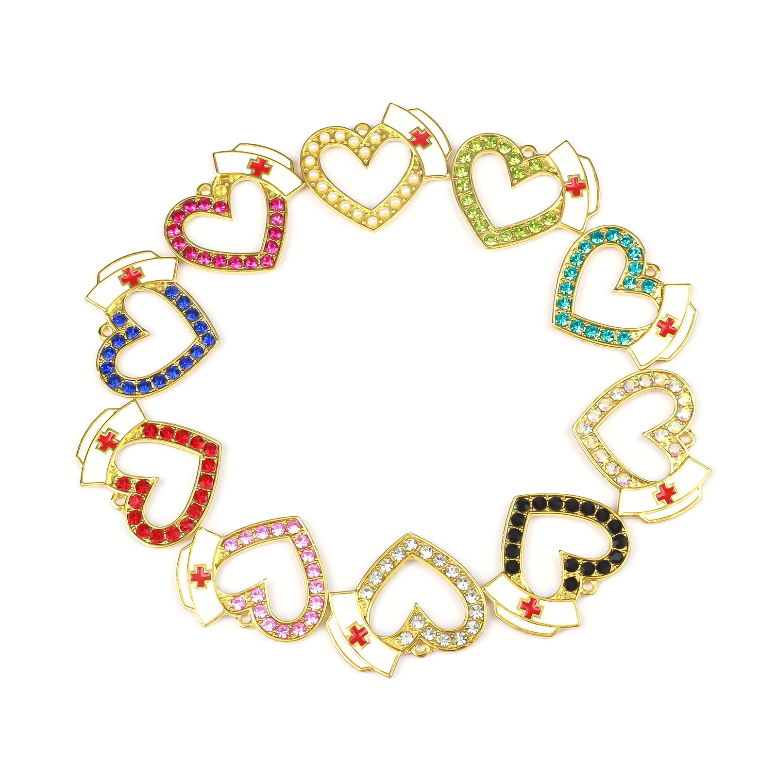 

10pcs Heart Nurse Charms Fit for DIY jewelry Making HT0043-HT0045