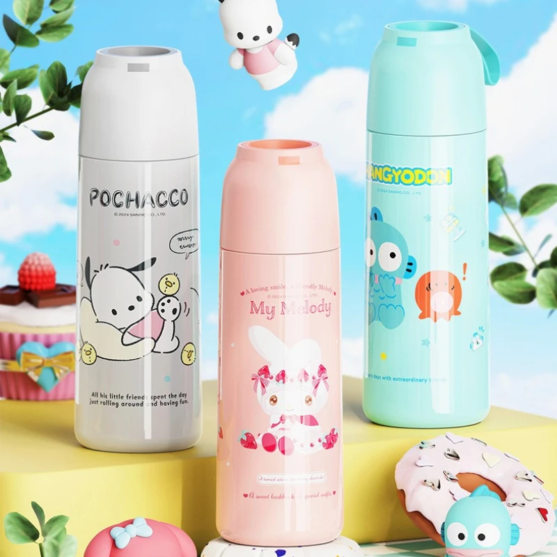 X&W High Appearance New 316 Stainless Steel Water Cup Cartoon Cute and Interesting Design, Student School Portable Thermos Cup