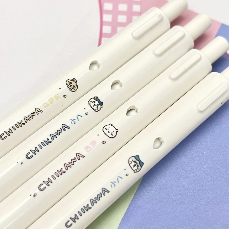 New Hachiware Chiikawa Usagi Cartoon Cute Quick-Drying Black Quick-drying Non-bleeding Gel Pen for Students to Study Questions