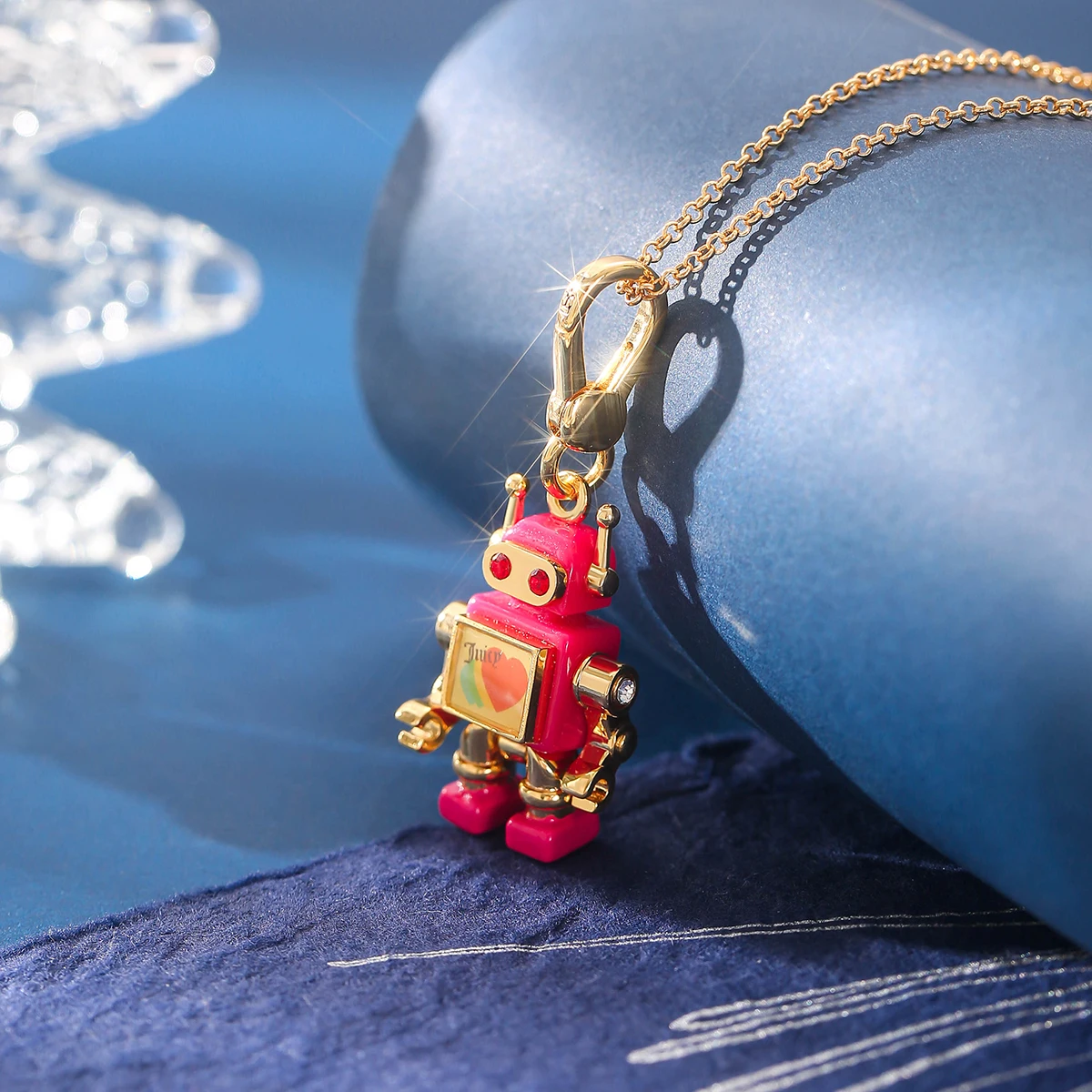 

1Pc Printed Letter Love Movable Small Robot Pendant,Clothing Accessories Necklace,Christmas Decoration Party Jewelry Keychain