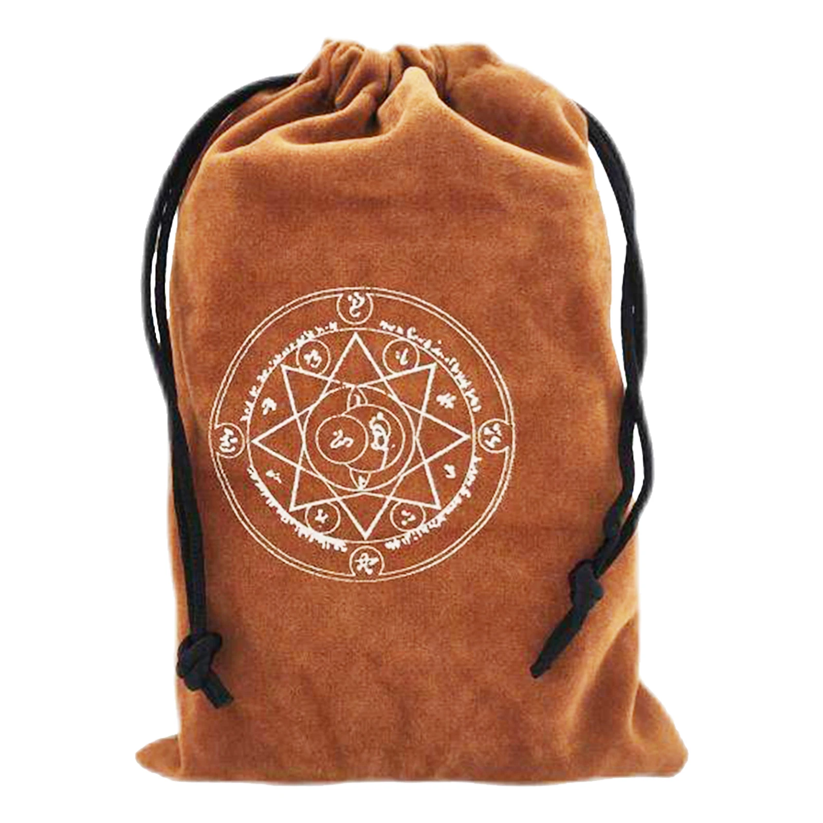 Moon Star Printed Tarot Bag Storage Pouch with Drawstrings for Tarot Enthusiasts Velvet Pouch for Tarot Card Runes Storage