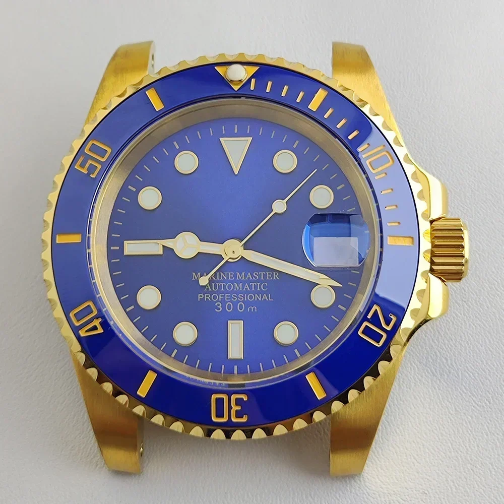 Корпус NH35 40 мм, мужской корпус для часов, корпус из нержавеющей стали, сапфировое стекло, подходит для NH35 NH36, детали для часов с механизмом, новый DIY