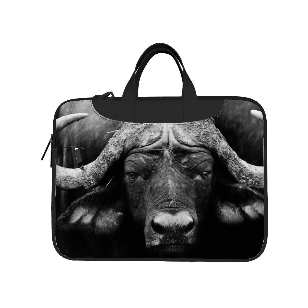 buffalo animal Laptop Bag Printed Pattern Fashion Ultra-thin Shockproof Portable Tablet Sleeve Bag Laptop Bag