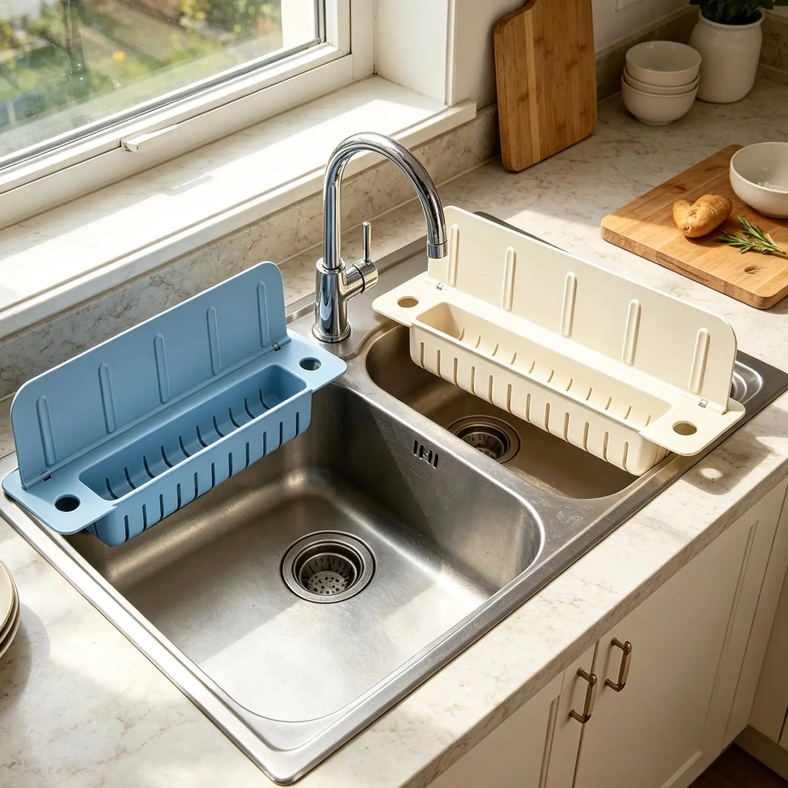 Sink Splash Guard Foldable Water Baffle Kitchen Drainer 2-In-1 Sink Splash Guard with Drain for Dishwashing Bathroom Home