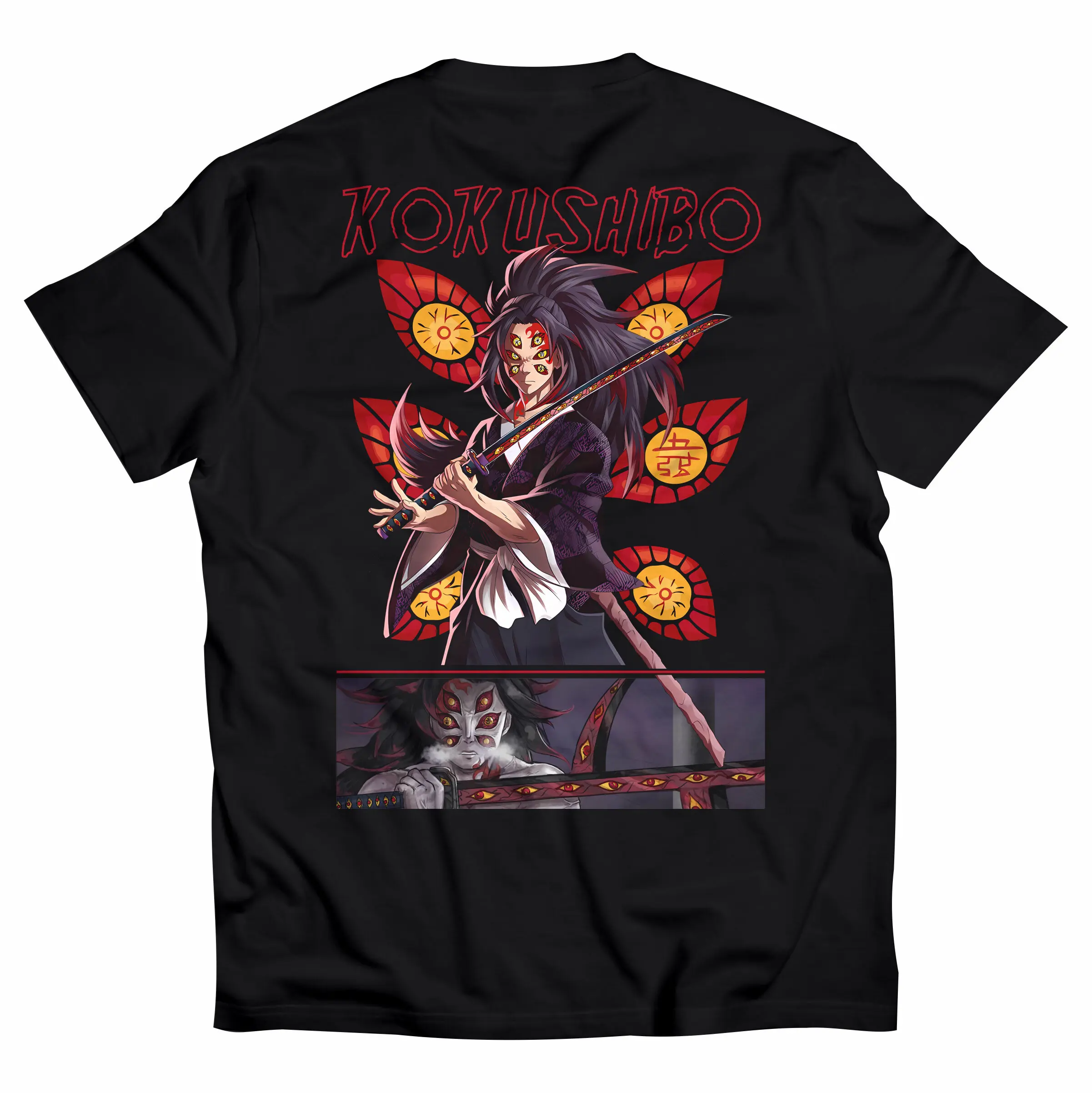 Baju Anime Kaos DEMON SLAYER KOKUSHIBO DS0033# Anime KEREN