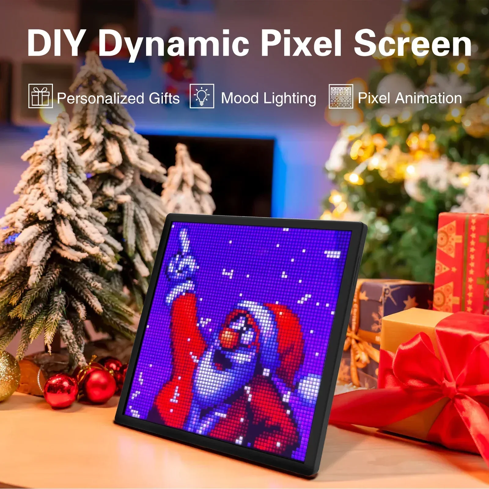 Imagem -06 - Led Pixel Display Frame para Home Decor e Luzes de Jogo Frame de Arte Digital Inteligente com Appcontrol Personalizável 64x64