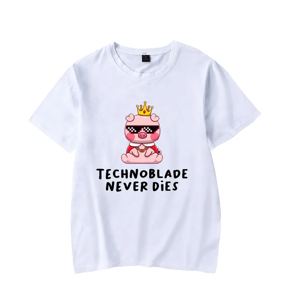 Футболка Technoblade Never Dies унисекс, футболка с круглым вырезом и коротким рукавом, женская и мужская футболка Technoblade Merch, одежда для отдыха 2022